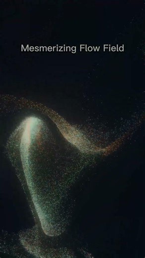 Hypnotic Vector Flow Field Particles | Generative Math Visualization #flowfield #particles #math