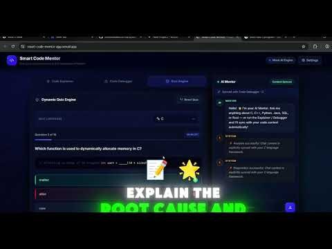 Smart Code Mentor — Ultimate AI Coding Companion & Web Demo! 🚀