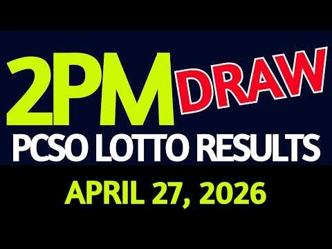 2pm Lotto Result Today April 27, 2026 Swertres Ez2 PCSO