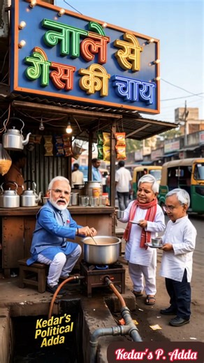 Hilarious Nale Ki Gas Se Chai 😂 | Modi ji Lalu Nitish Comedy #treanding #funnyshorts