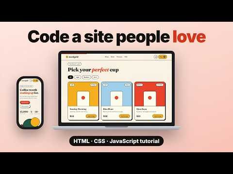 Build a Full Website From Scratch | HTML, CSS & JavaScript