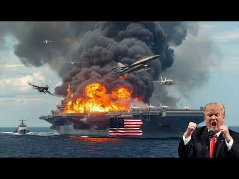 TODAY! APRIL 23, the largest US aircraft carrier carrying 300 tons of fuel was brutally destroyed