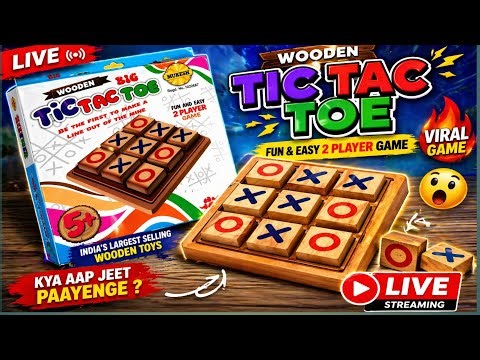 LIVE Tic Tac Toe Game 🔴 | Wooden Brain Game Challenge 🧠 | Can You Beat Me? St Live Geming is live
