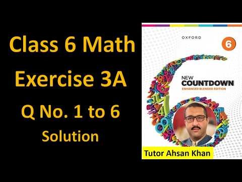 New Countdown 6 Exercise 3A Question 1 to 6 Solution | Math Class 6 Exercise 3A Solution