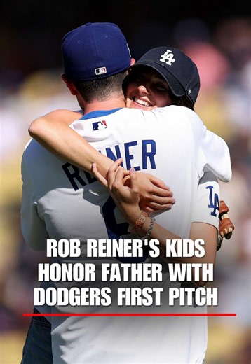 Rob Reiner's children take the mound at Dodger Stadium to honor their late father. Jake and Romy Reiner threw out the ceremonial first pitch wearing Dodgers jerseys, paying tribute to their lifelong Dodgers fan father. Rob Reiner and his wife, Michele, were killed in December. Their son, Nick Reiner, has been charged in their deaths and has pleaded not guilty.