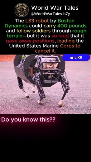 $42M Robodog too Loud for War: LS3 #shorts