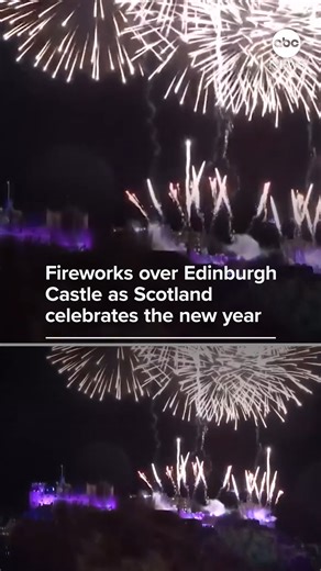 Fireworks illuminated the sky over Edinburgh Castle as Scotland celebrated the New Year. https://abcnews.visitlink.me/JlDaLn | ABC News
