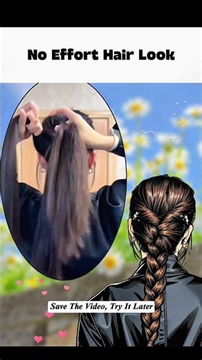 Easy Braided Hairstyle Tutorial-Simple Three-Strand Braid for Beginners#braidtutorial #easyhairstyle