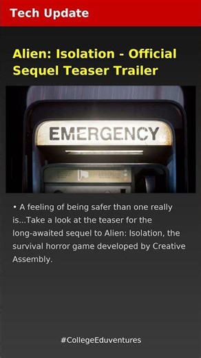 Alien: Isolation - Official Sequel Teaser Trailer | Tech Update | Latest Tech News 2026 #Tech #AI #S