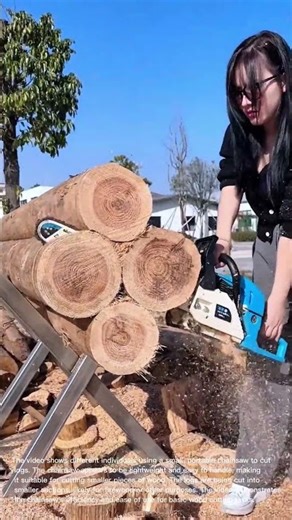 Cutting Logs with a Mini Chainsaw: Easy Wood Cutting