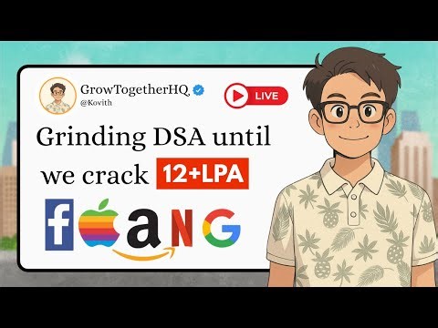 🚀 DSA Live | Daily DSA Grind to Crack 12+ LPA 💻🔥#dsalive #coding #leetcode #dsa #sofwave