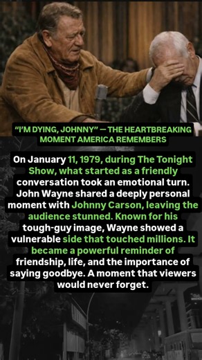 John Wayne’s Emotional Goodbye 💔 #JohnWayne #JohnnyCarson