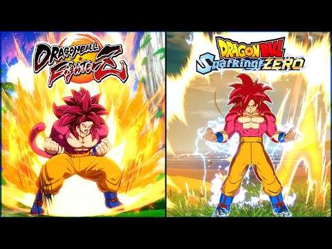 Goku - All Forms & Attacks | DBFZ vs DBSZ (All DLC included) SSJ4 DAIMA-SSGSS-SSJ3-SSJ-KX20-UI-MUI