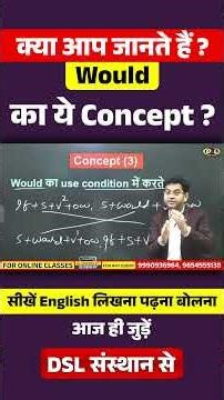 🚀 Would का Use Condition में कैसे करें? 😍 | English Grammar Concept #shorts