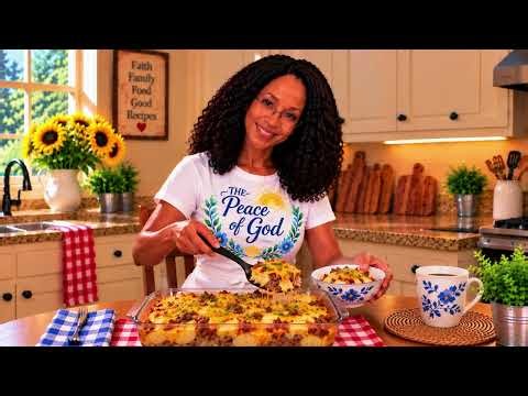 Cheesy Meat and Potato Casserole ~ The Peace of God