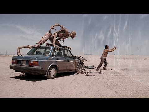 Group of People Trapped in an Invisible Barrier in the Desert with a Terrifying Monster
