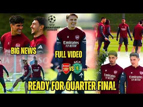 ✅ARSENAL TRAINING STORY: READY FOR THE QUARTER-FINALS | Gunners prepare for Sporting CP | Second Leg
