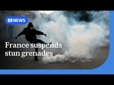French police suspend use of stun grenades at student protests | ABC NEWS