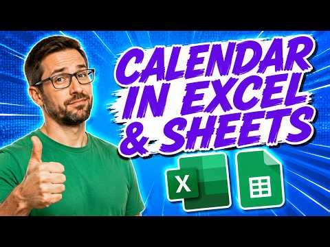 How To Make A Calendar In Excel & Google Sheets | Step By Step Tutorial [2026 Guide]