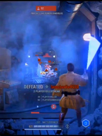 obi wan play crait battlefront 2 #bf2 #swbf2 #battlefront2 #gaming #fyp #gameplay