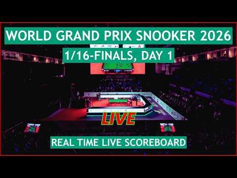 World Grand Prix Snooker 2026 Live Scores | Today 1/16-Finals, Day 1 Matches