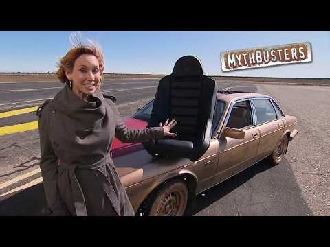 Can A Rocket Ejector Seat Flip An Overturned Car? | MythBusters