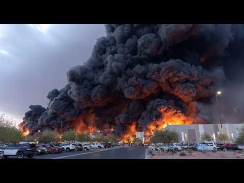 A terrifying moment! The largest weapons depot was bombed by three F-35 fighter jets.