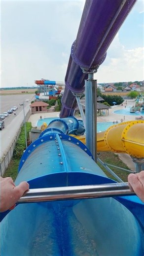 Twisted Blue Water Slide at S Klub Aquapark 🇷🇸