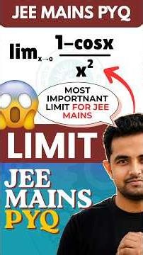 🔥Most Important Standard Limit for JEE Mains | JEE Mains PYQ | Solve in 30 Seconds #jeemains #limit
