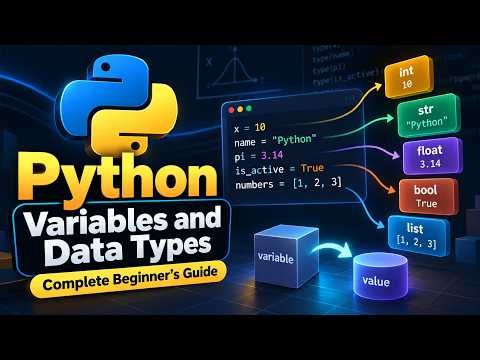 Python Variables and Data Types Explained | Complete Beginner’s Guide (Animated)