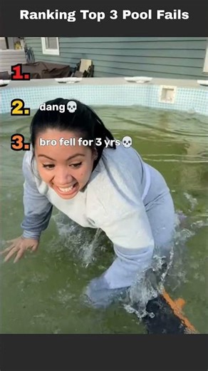 Ranking the WORST Pool Disasters #poolfails #funny #shorts