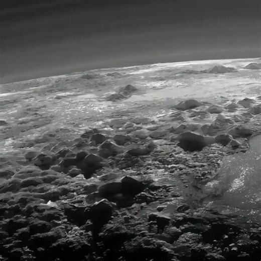 It took 9 years and 3 billion kilometers to obtain this video of Pluto's icy mountains.