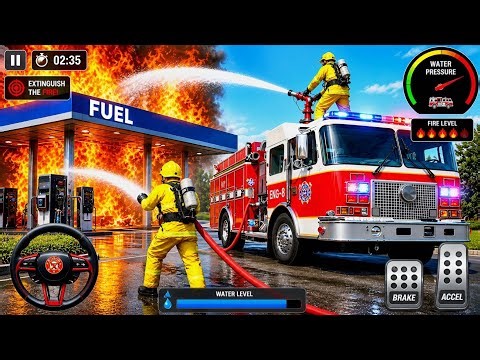 Firefighter Rescue Simulator 3D - US Emergency 911 Fire Truck Driving - Android GamePlay