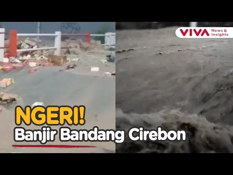 Banjir Bandang Cirebon Jebol Gudang Supermarket