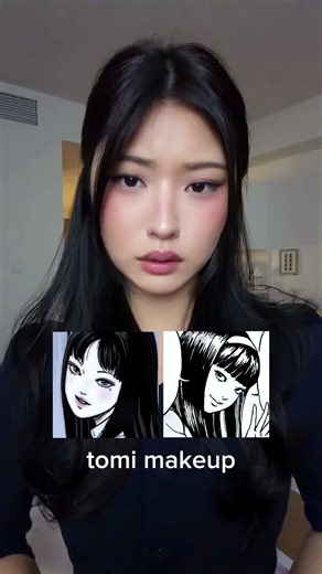 i want to cut bangs now… #tomi #halloween | Tomie Makeup