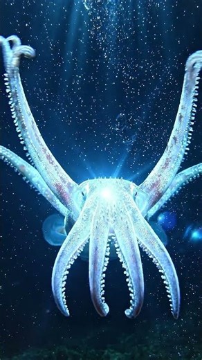 This Squid Turns INSIDE OUT When Scared 😱 #shortusa #OceanMystery #DeepSeaCreatures #fyp