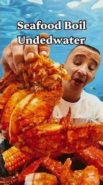 Seafood Boil ASMR Mukbang Underwater #shorts