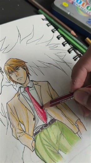 Drawing Light & Ryuk 🍎 | 75-Day Art Challenge (Day 7)