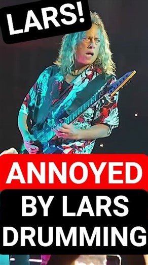 KIRK HAMMETT GETS ANNOYED BY LARS ULRICH DRUMMING LIVE (2026) #metallica #shorts