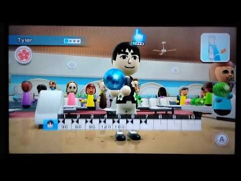 Wii Sports Resort Bowling - 300 PERFECT Score in the Spin-Control Game