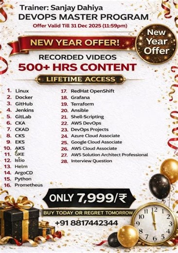 DevOps Master Program – 500+ Hrs | Lifetime Access | New Year Offer #devops #devopsengineer #program
