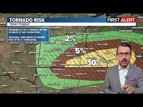 Severe storms likely today; tornadoes and very large hail possible