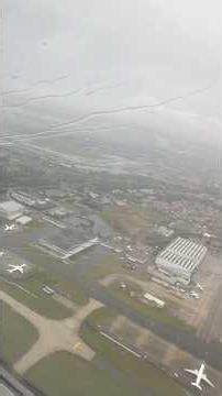 Plane Takeoff in Paris CDG During Intense Thunderstorm ✈️ Heavy Rain and Strong Wind