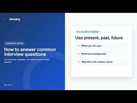 How to answer common interview questions