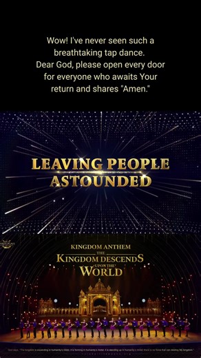 Wow! I've never seen such a breathtaking tap dance. Dear God, please open every door for everyone who awaits Your return and shares ""Amen."" | Woman of faith