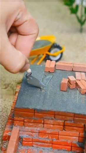 Real Swimming Pool in Mini House 😱💧 | Satisfying Mini Construction #shorts