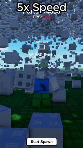 seeing how much parts I can spawn before my pc explodes. #roblox #lagtest