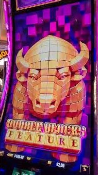SUPER Rare Double Big Blocks Feature Paid Big! #slots #lasvegas #buffalo