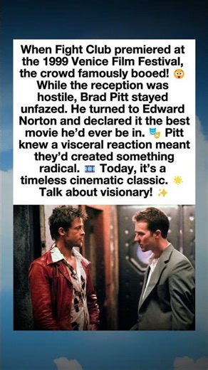 The Surprising Reason Brad Pitt Knew Fight Club Would Be a Masterpiece