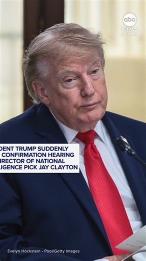 President Trump said that Wednesday’s confirmation hearing for Jay Clayton to be the next DNI has been canceled and will not continue until his pick to replace Clayton as U.S. Attorney for the Southern District of New York is confirmed. https://t.co/jzBKYJY9Mn